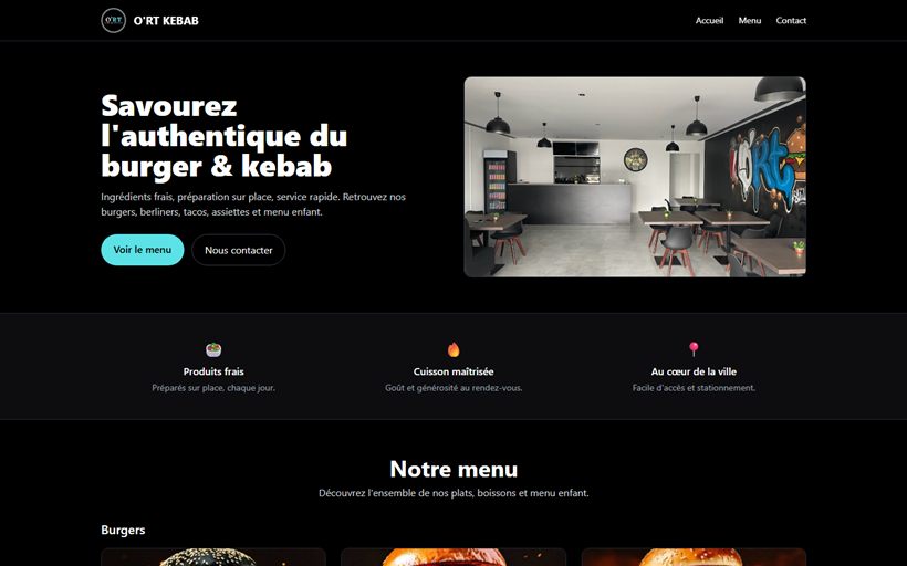 Site vitrine ORT KEBAB